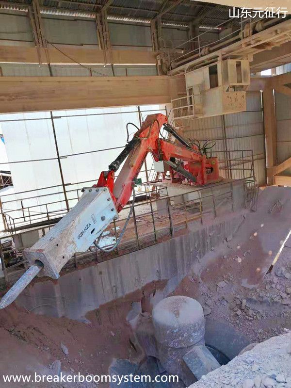 Stationary Rock Breaking Booms System For Gyratory Crusher