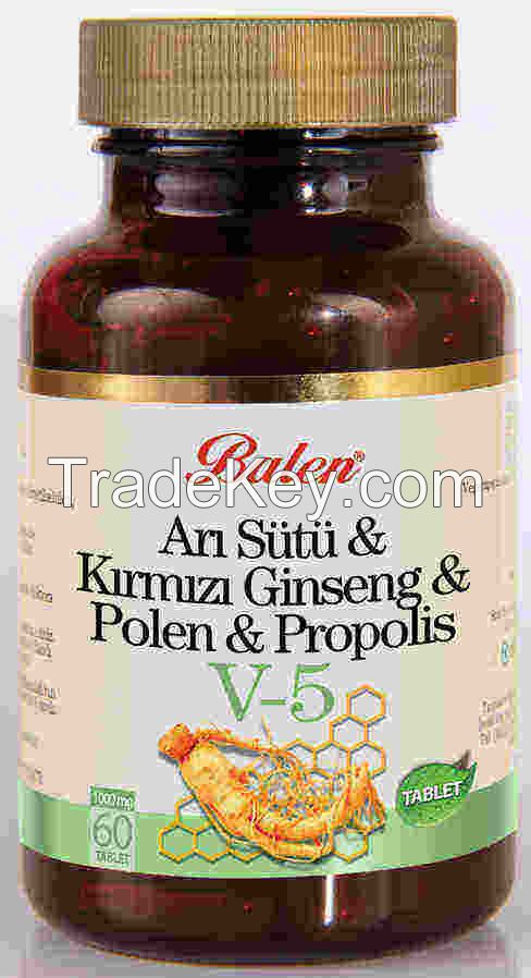 V-5 Tablet (red Gensineg, polen , propolis , royal jelly ) tablet 1000 mg