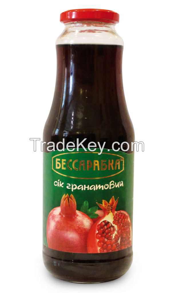 Natural 100% Pomegranate Juice from concentrate 1L Glass Bottle