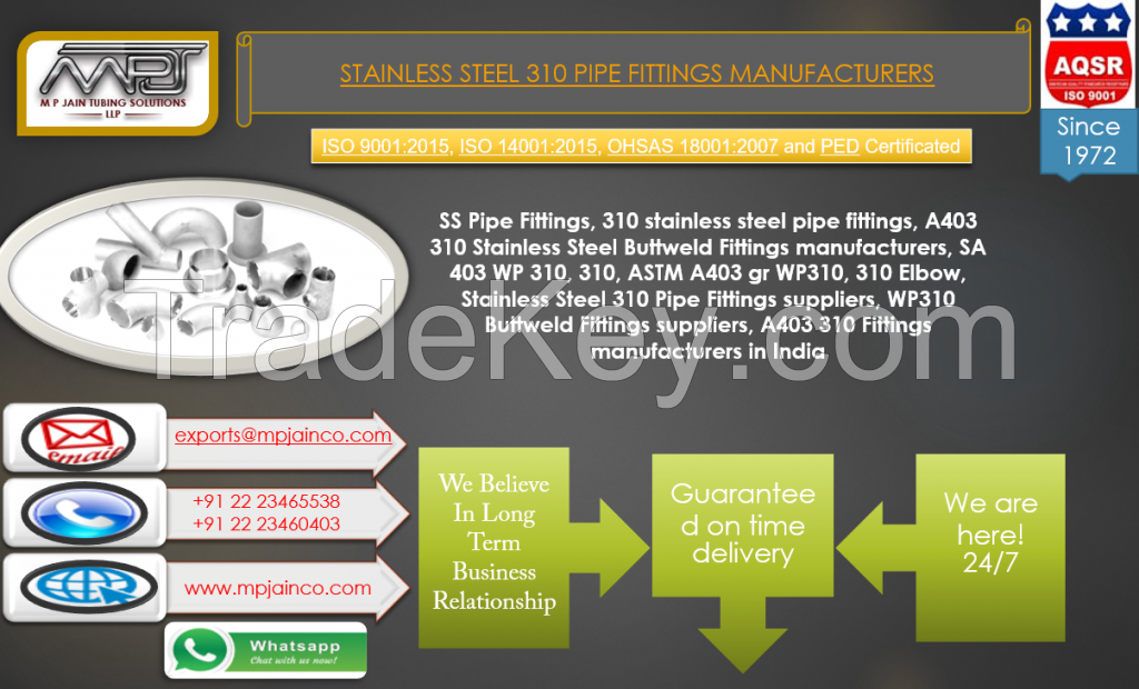 stainless steel 310 pipe fittings manufacturers