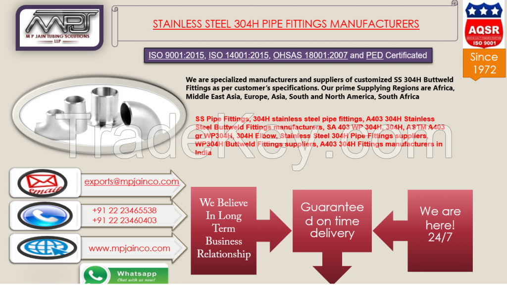 stainless steel 304h pipe fittings manufacturers