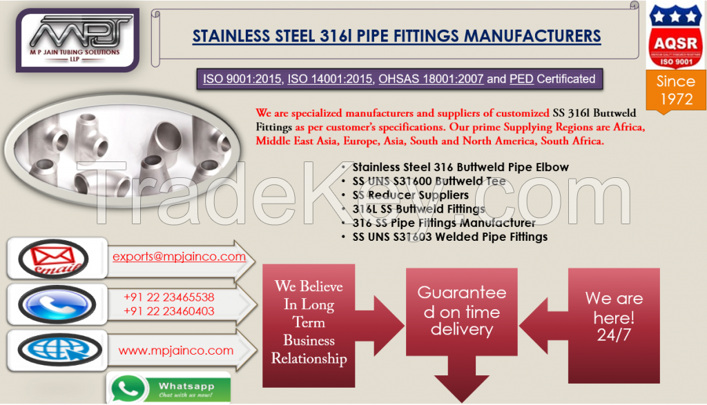 stainless steel 316l pipe fittings manufacturers