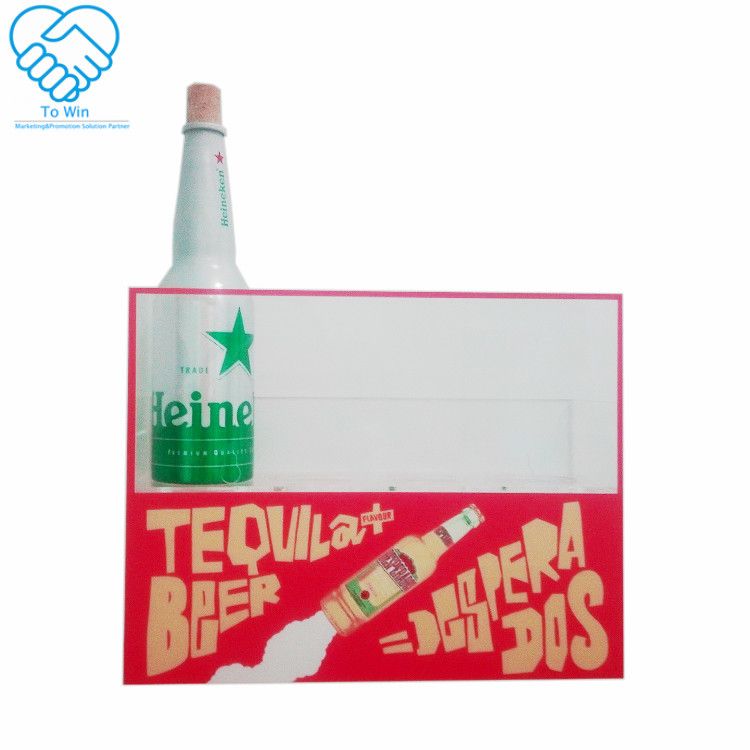 Custom High Quality Acrylic Plastic 6 Pack Beer Bottle Holder with 3 Holes