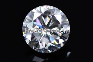Wholesale Round Shape Moissanite Gemstones Loose Moissanite Excellent Cut Colorless  stone
