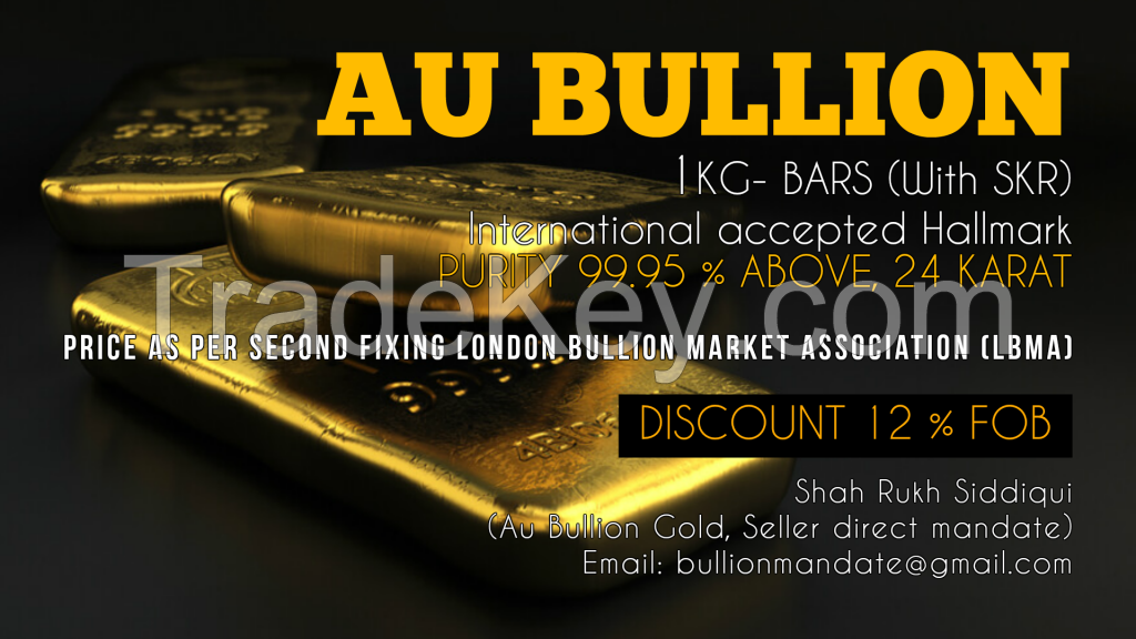 au bullion 1 kg bars 200 up to 10000 mtn