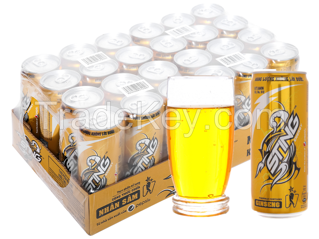 Sting's Gold carbonated energy drink 320ml sleek can