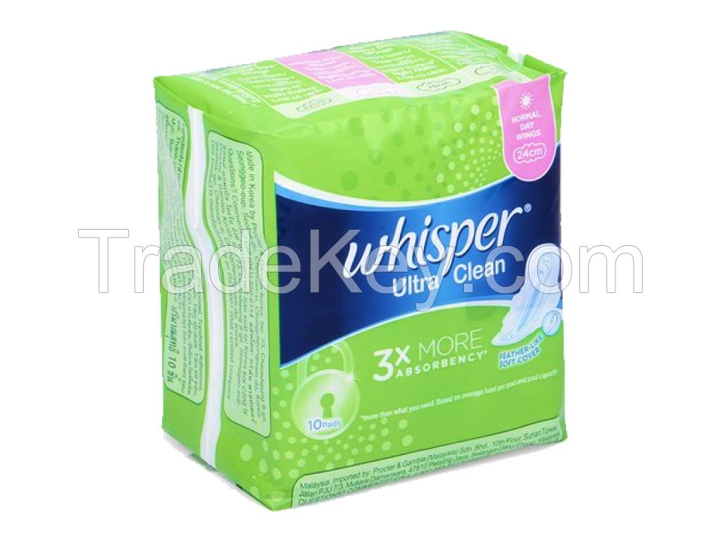 Whissper Ultra Clean Super absorbent winged sanitary napkin