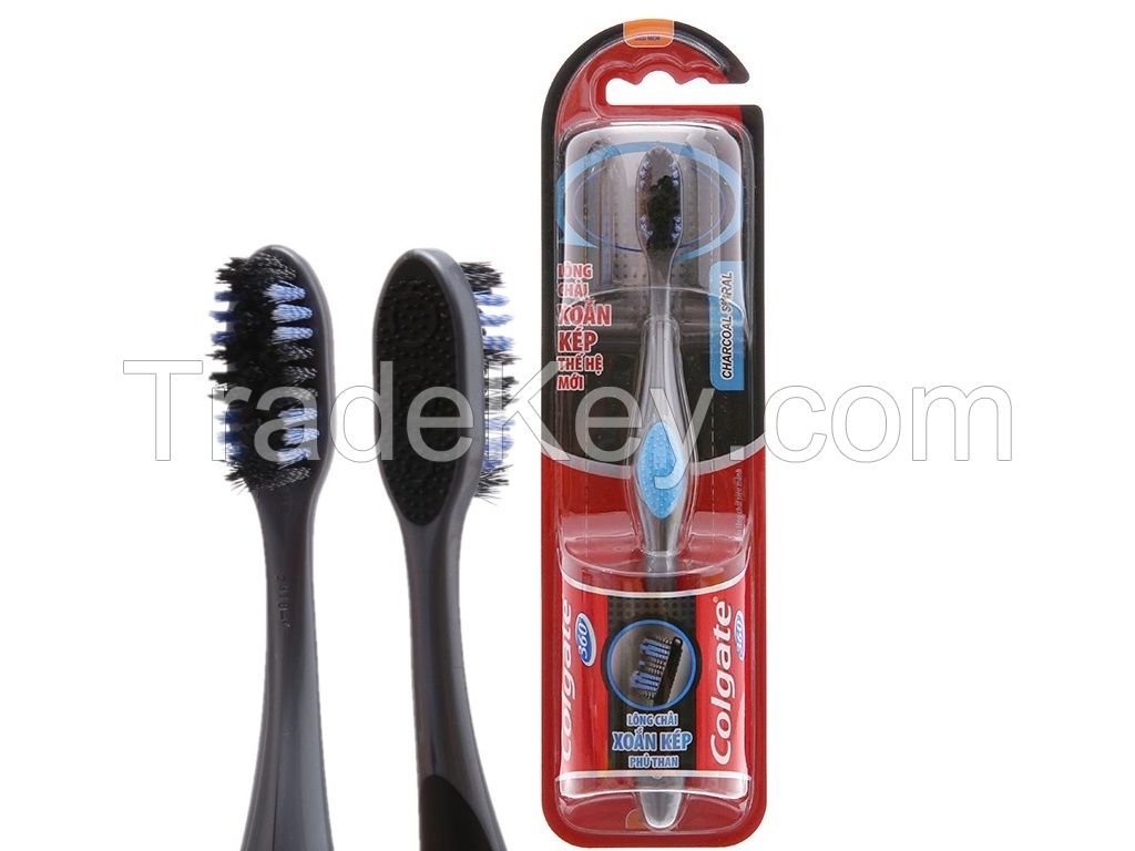 Col-gate 360 Charcoal Spiral Toothbrush.