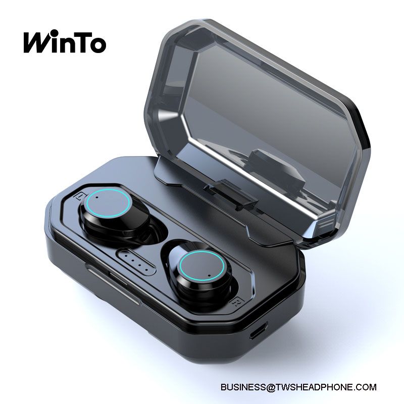 X6 IPX6 waterproof Bluetooth 5.0 wireless earbuds, with 3000 mAh big capacity charging box, breathing lights, deep bass stereo, Compatible with android phones, iphones, 