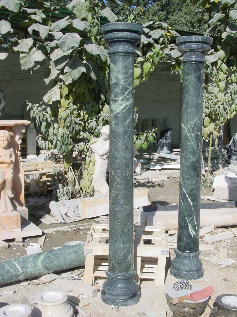 Nice simple hand carved natural stone columns