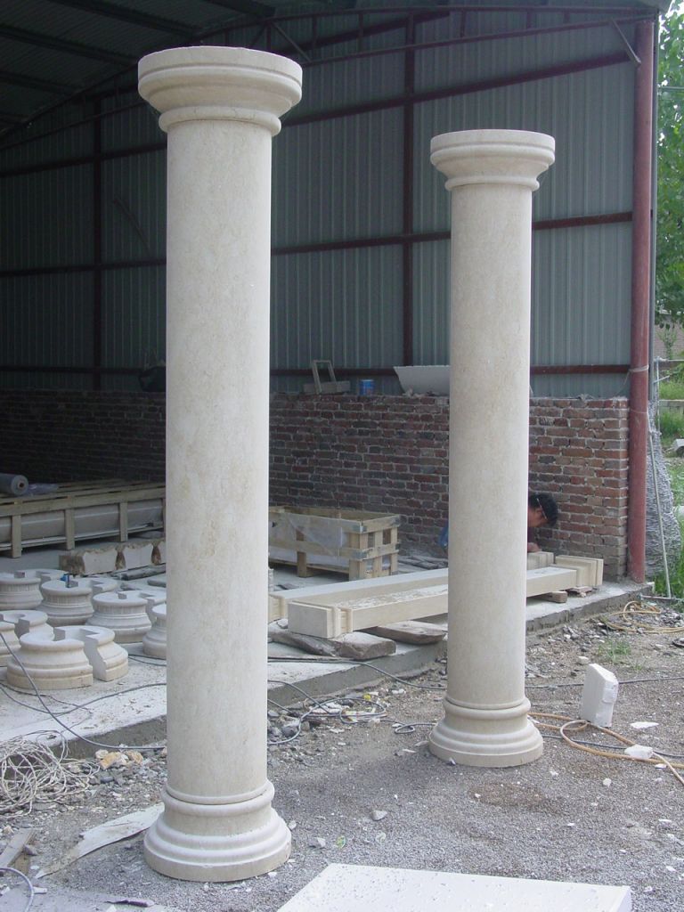 Natural stone columns