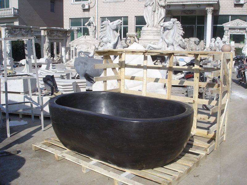 Nice hand carved black marble tub