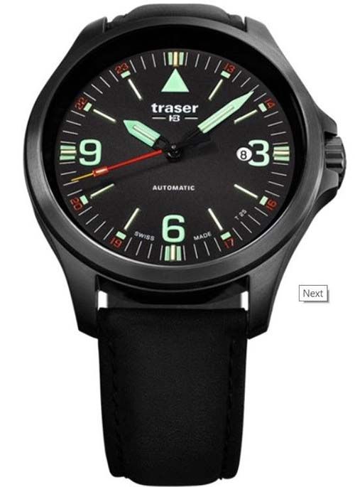 Traser P67 Officer Pro Swiss Automatic PVD Case anit reflective sapphire 108075