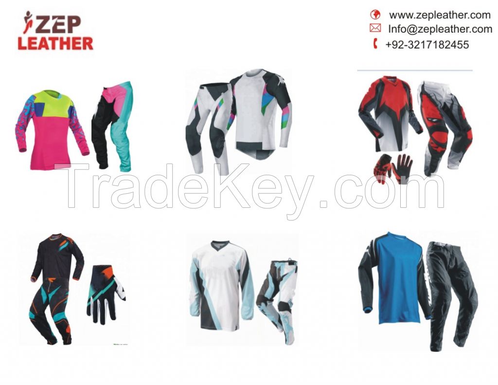 Sublimation design your own motocross jersey and pant high quality/Custom Men Motocross MX Jersey Mountain Bike
