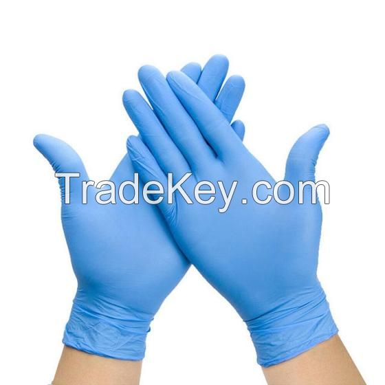 Blue Disposable Nitrite Hand Gloves, Latex Free Gloves, Plastic Medical Gloves Features