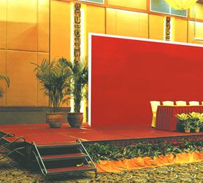 Iron folding stage for hotel, event, weeding, rental