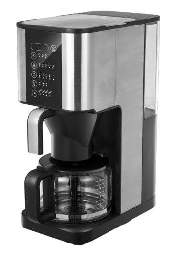 Fully auto coffee maker with build in grinder 10 cup stainless steel housing