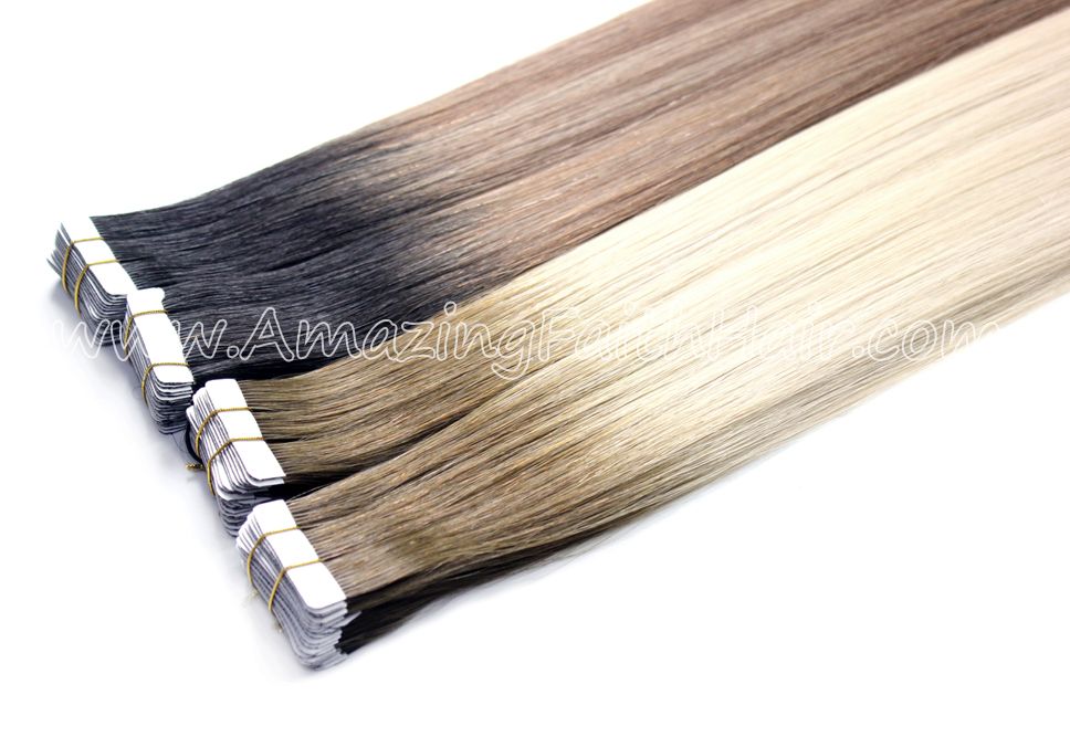 Flat Tape-on Skin Weft Hair T Colors