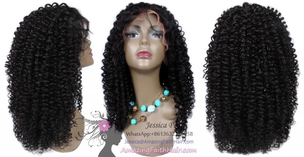 Full Lace Wig Jerry Curly Hair