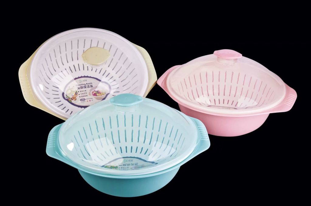 pp plastic keep cleaning basket vegetable bowl
