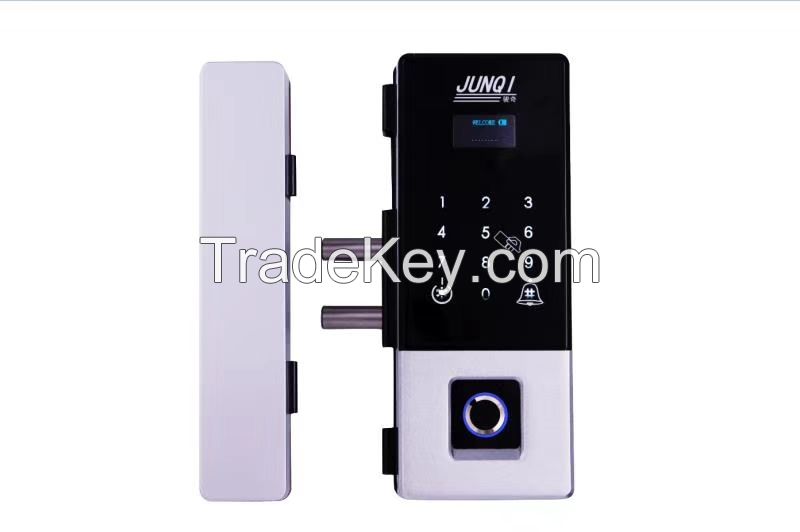 Intelligent Password  Biometric Fingerprint Door lock with Doorbell for Glass Door