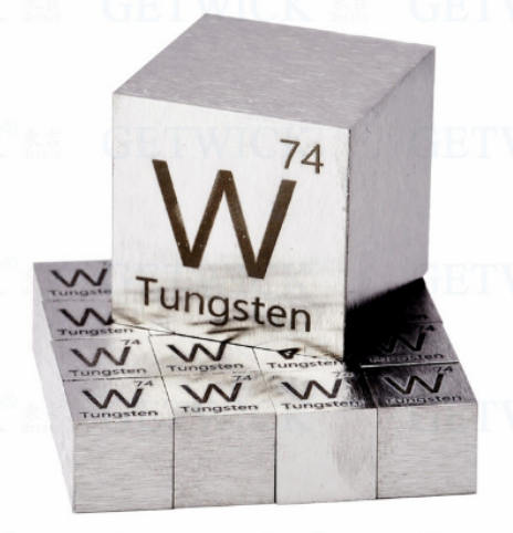 Tungsten gold cube 1kg fishing application in toy cars balance weight manufacturer from China baoji tianbo