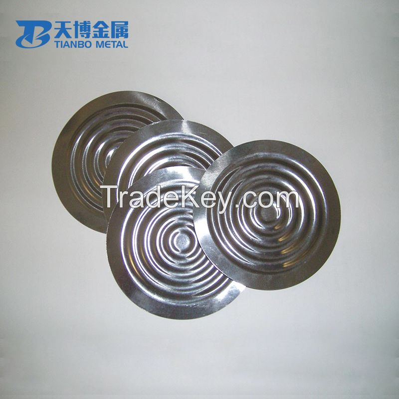 wholesale corrosion-resistant flexible tantalum stain steel metallic diaphragm in stock