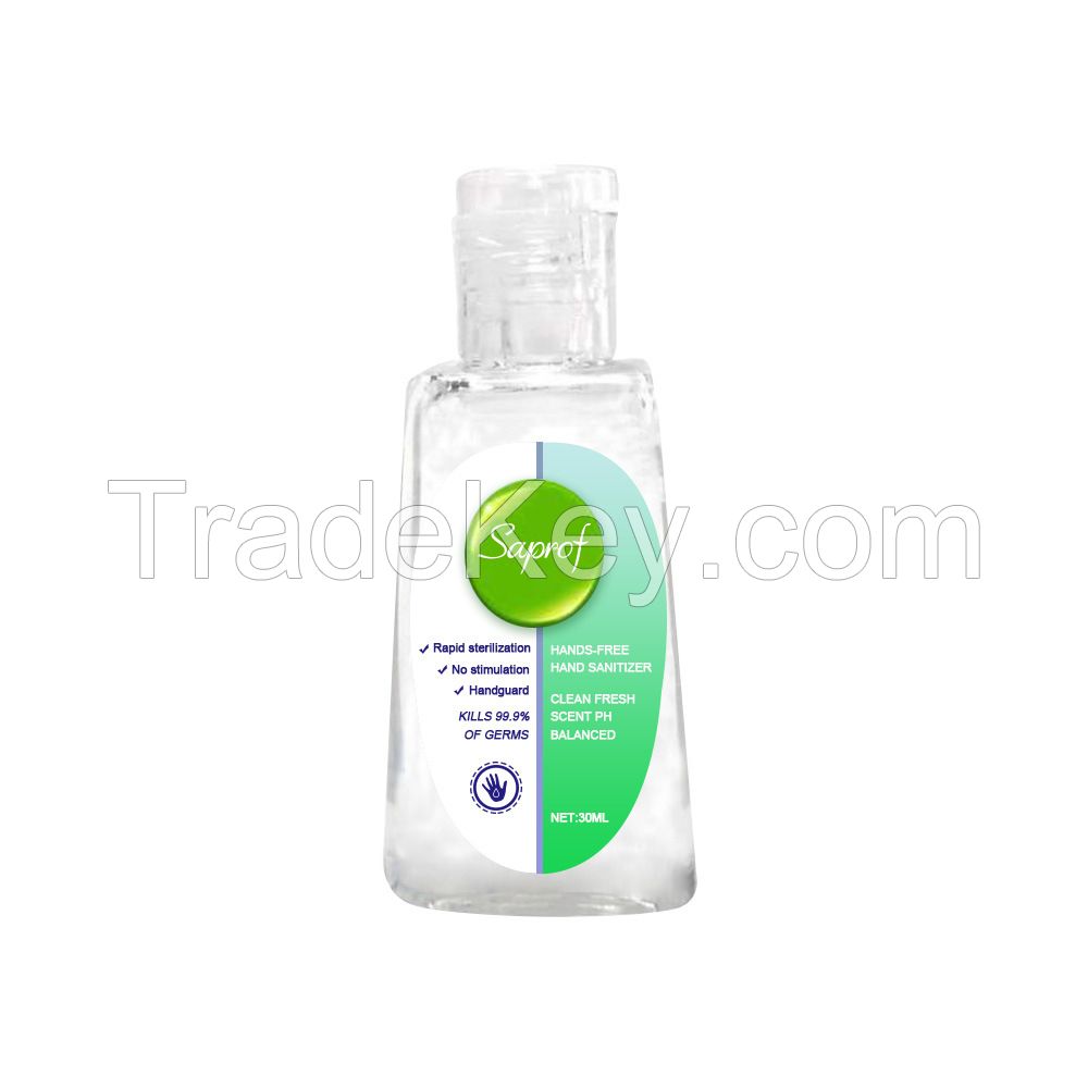 Custom Logo OEM Natural Liquid Hand Soap Hand Disinfectant Sanitizer Gel alcohol 30ml