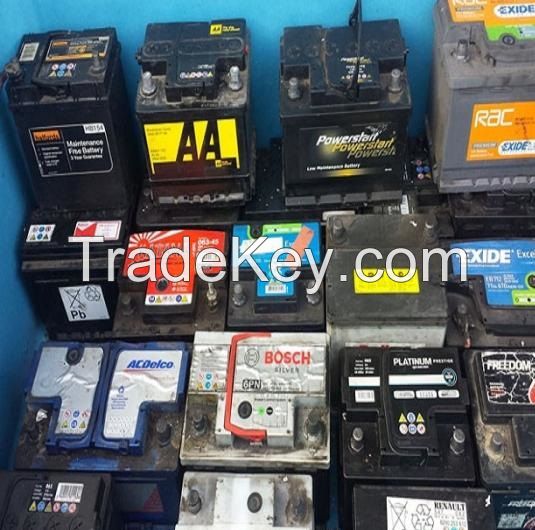 USED Waste Auto, Car and Truck battery, Drained lead battery scrap for sale at cheap Prices