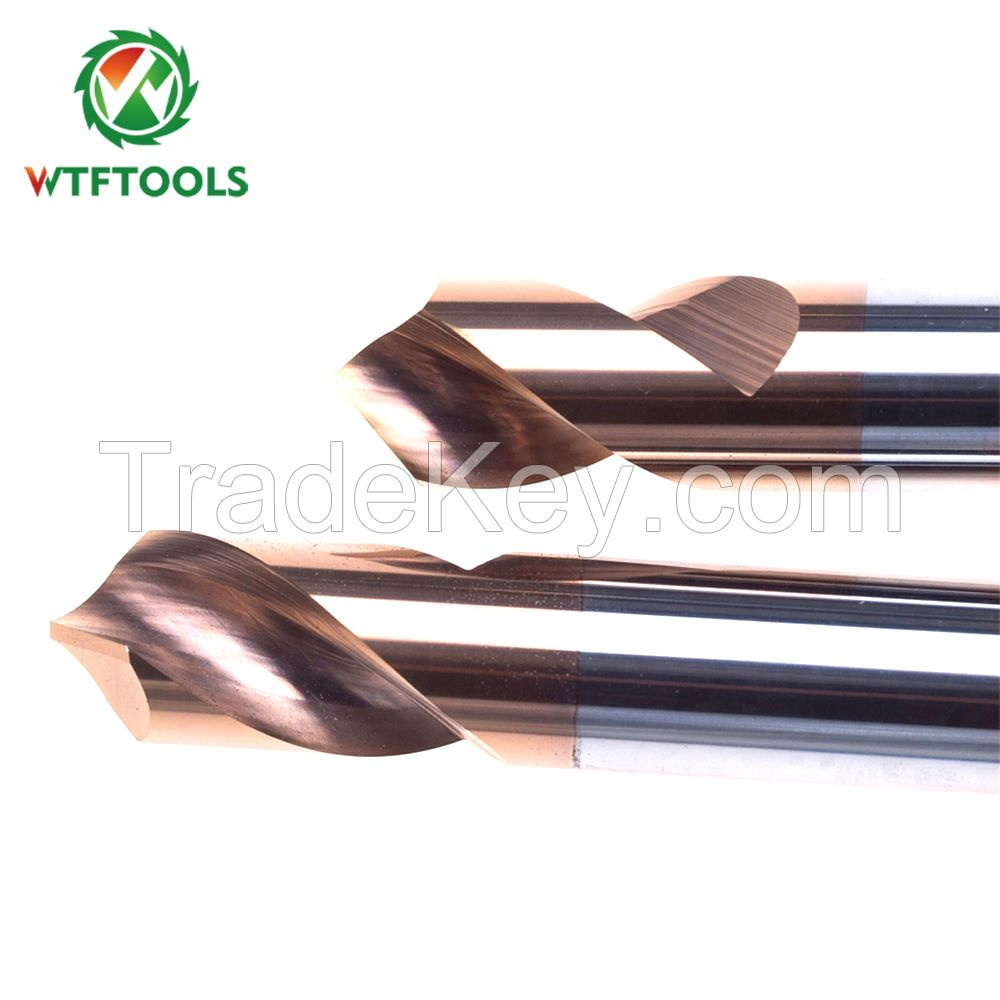 WTFTOOLS 120 Degree Tungsten Carbide Spot Drilling Bits For CNC Machinery