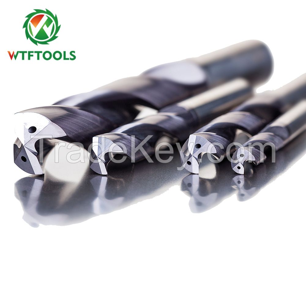 5D 4mm Solid Carbide Drill Bits For Steel Drilling With Inner Coolant Hole