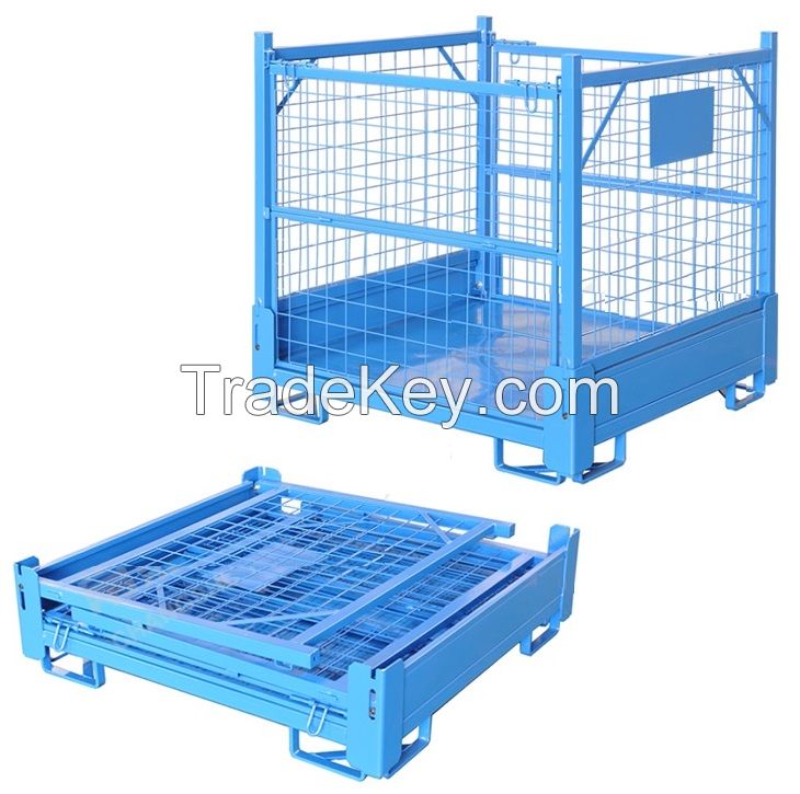 Foldable collapsible pallet stillages