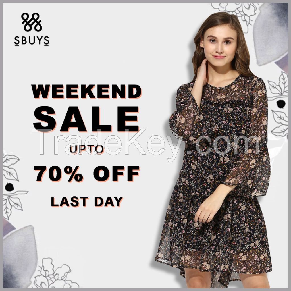 Flat 70 Off on Women Fashion Dresses Sale 2019 Sbuys