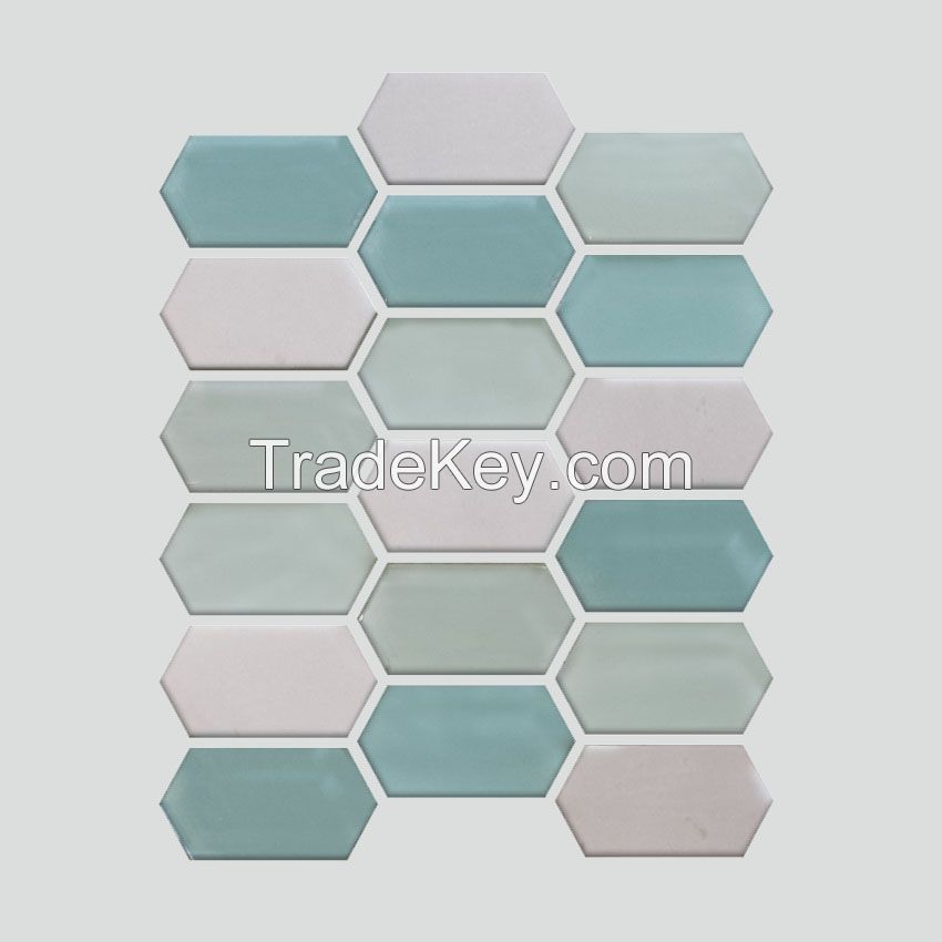 Sell Waterjet Glass and Stone Mosaic - MD-1924HEXMS1P