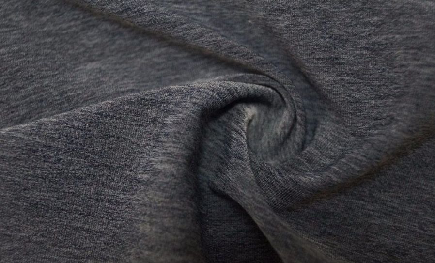 Nylon polyester blended microfiber hatha grey plain dyed single jersey weft knitted elastic stretch fabric
