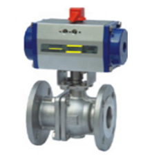 Pneumatic electric actuator pressure flow control regulating ball valve