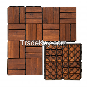 Wood decking tiles