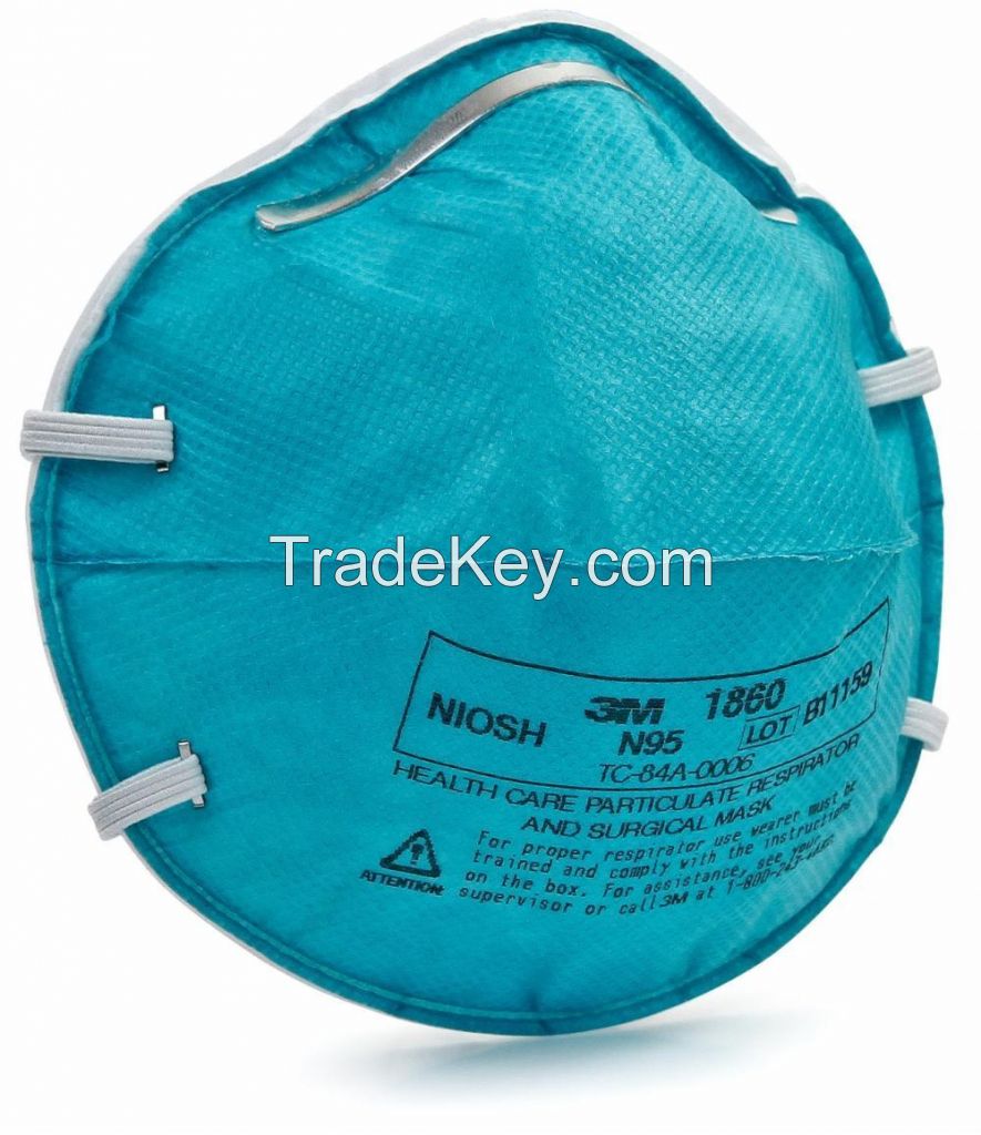 3M Health Care Particulate Respirator and Surgical Mask 1860, N95 120 EA/Case