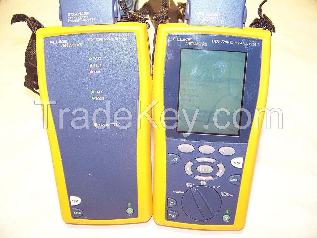 Fluke Networks DTX-1200-MS 120 Cable Test Set with DTX-1200 Cable Analyzer and DTX-MFM2 Multi-Mode and DTX-SFM2 Single Mode Fiber Modules