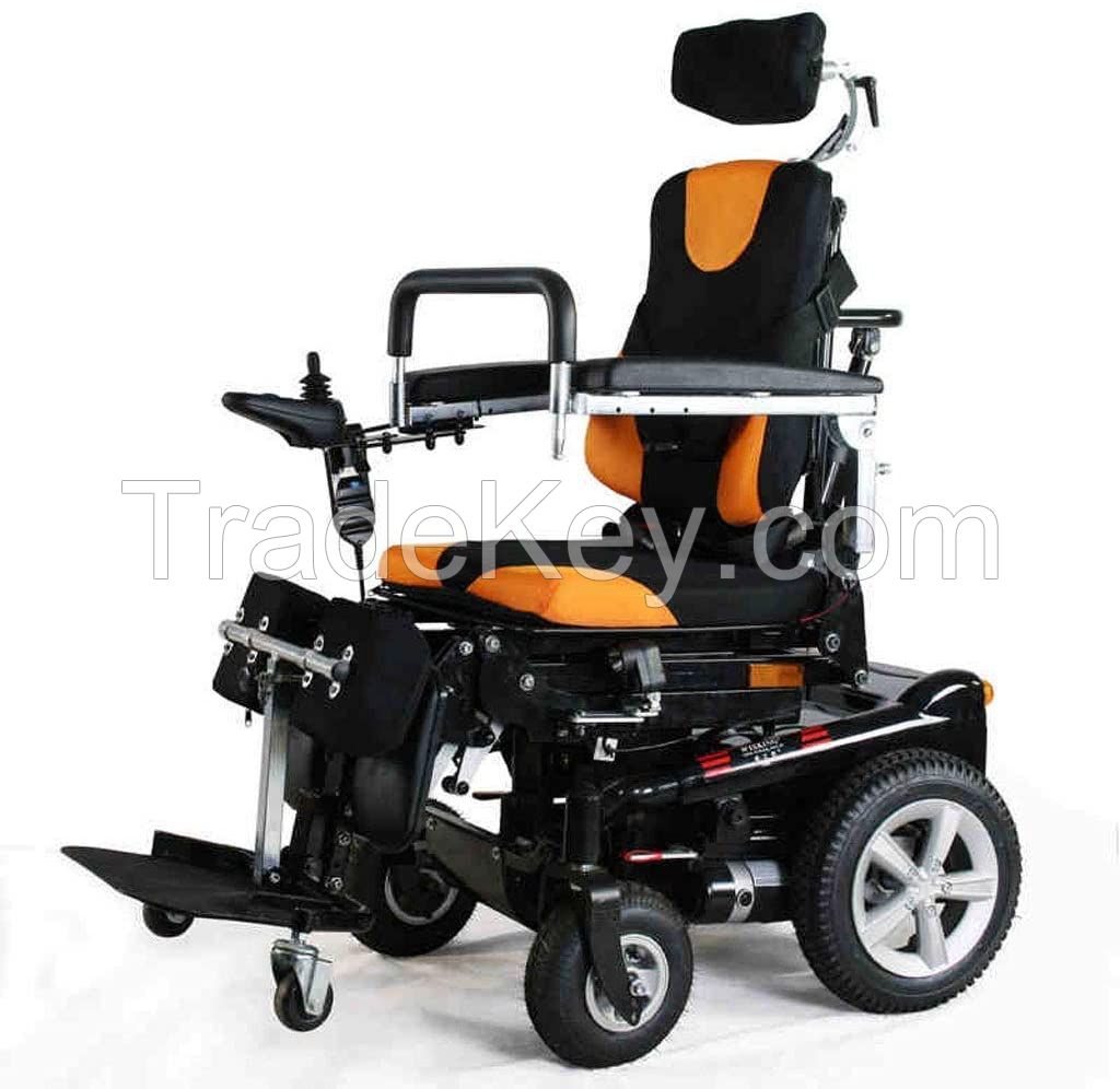 WLG Electric Standing Wheelchair Elderly Disabled, Standing Up, Lying Down, Electric Mobility Wh