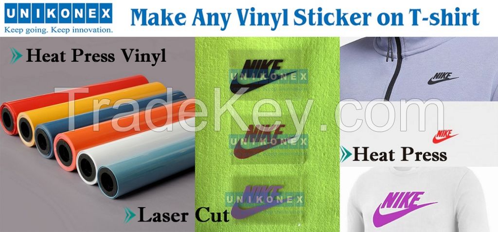 Make Any Vinyl Sticker by Laser on Shirt