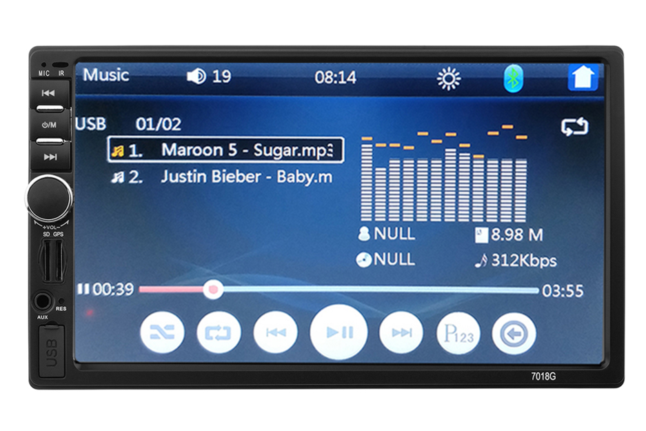 7 Inch 2 DIN Car FM Bluetooth Stereo Car GPS Navigation