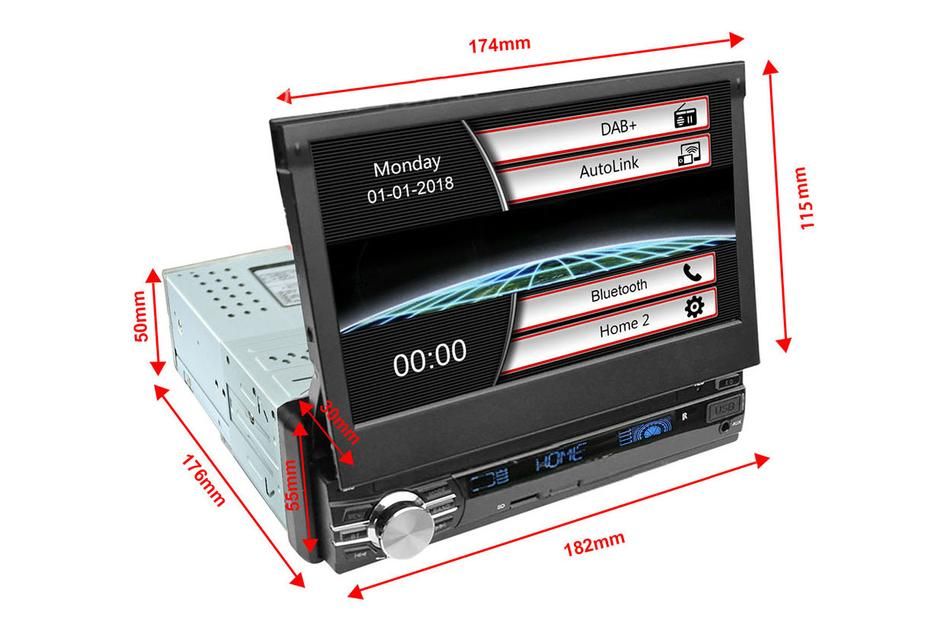 Car In Dash 1 Din 7 Inch DAB+ Car Radio Receiver Stereo Player