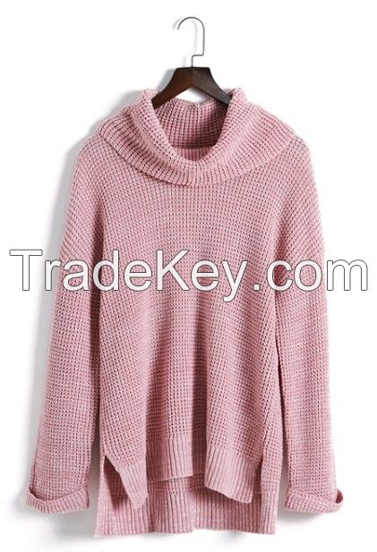 Woman Turtleneck custom knit sweater