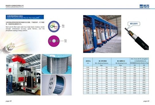 Carbon Phosphatized Steel Wire for Fiber Optic Cable