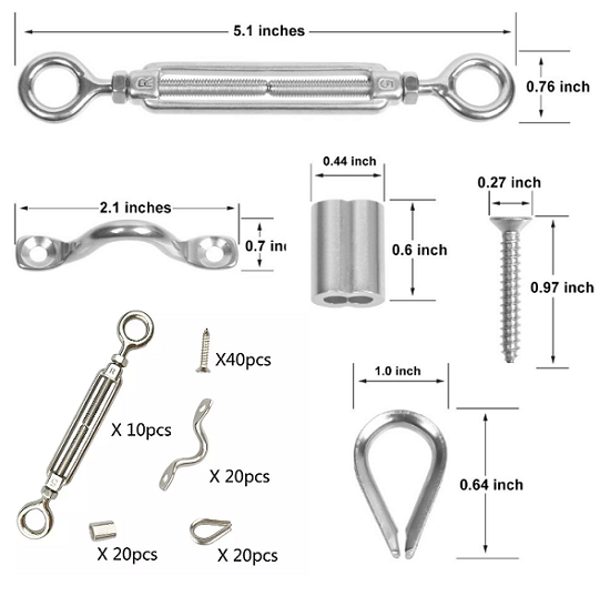 Sell 316 Stainless Steel Cable Railing Hardware Kits