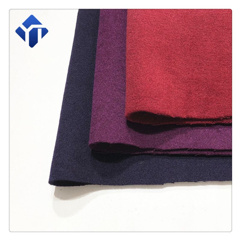 In stock multicolor twill melton wool fabric for women clothing