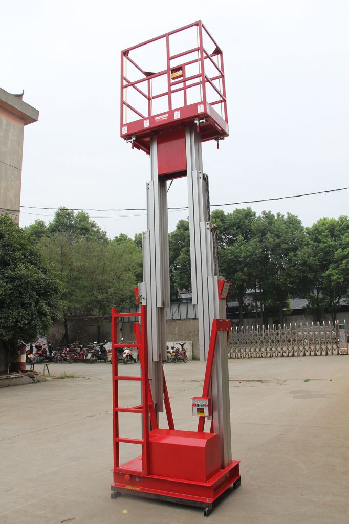 Double Masts Aluminum Alloy Lift Aerial Work Platform