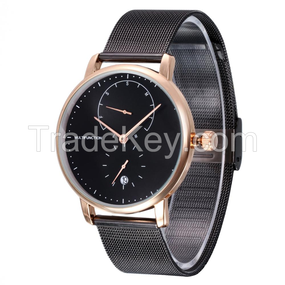 Luxury Quartz Business Men alloy Wrist Watch with Diamond