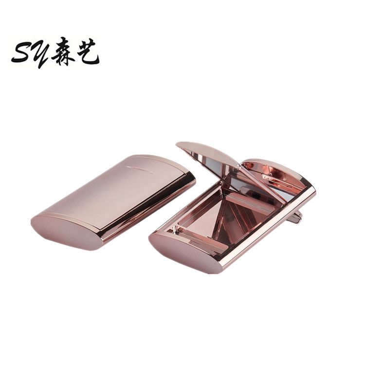 Rose Gold Eyeshadow Case Empty Compact Powder Case Single Blusher Container Rose Gold Eyeshadow Packaging Case